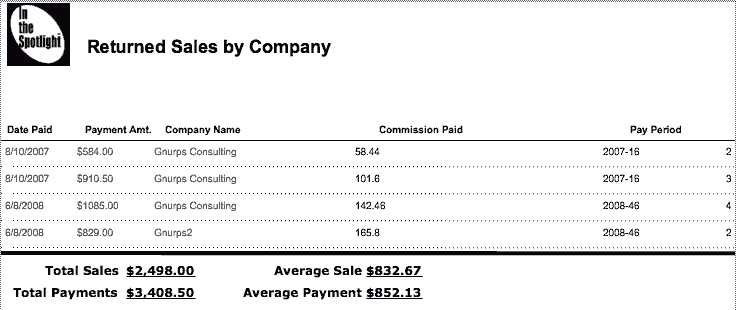 In the Spotlight custom reporter in preview mode
