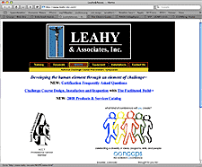 Leahy website screenshot thumbnail